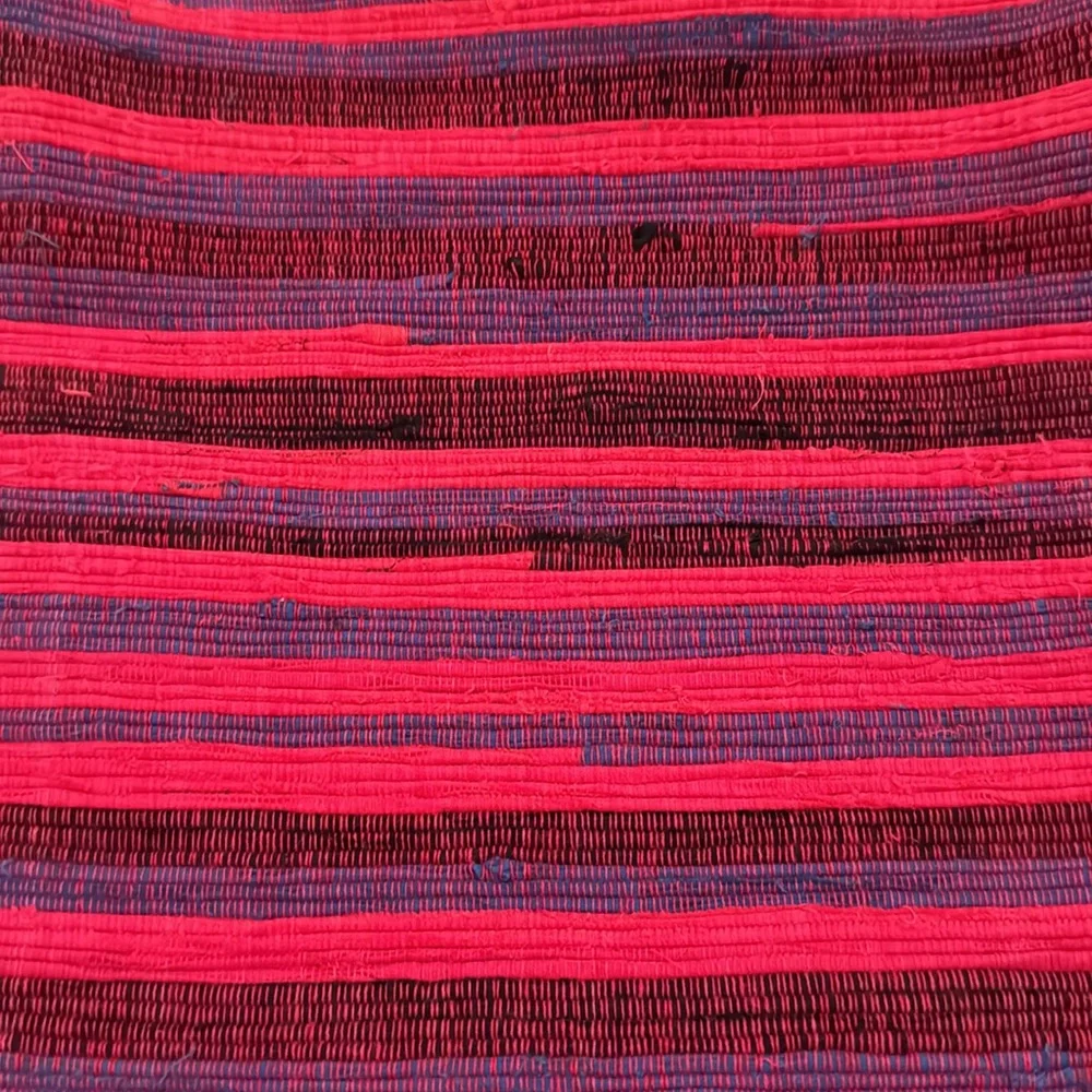 Thai hilltribe crossbody bag and/or lunchbox. Mostly red, with blue & black (mlb